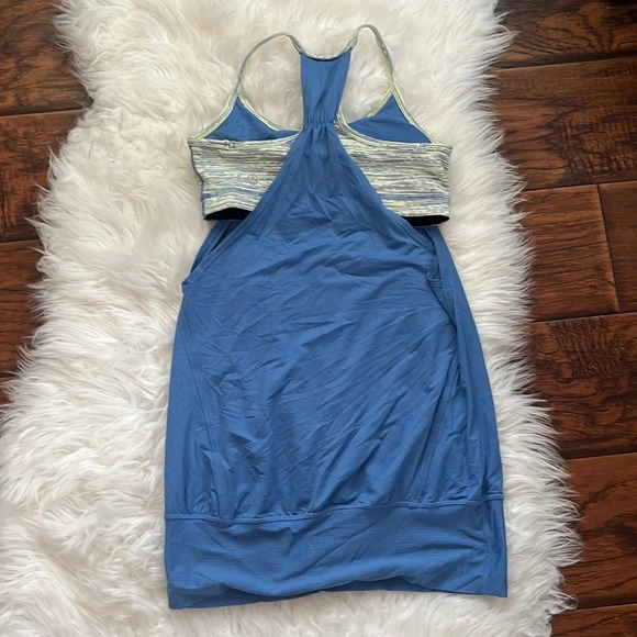 Lululemon No Limits Tank Limitless Blue / Wee Are From Space Polar Cream Sz 4 - Picture 6 of 8